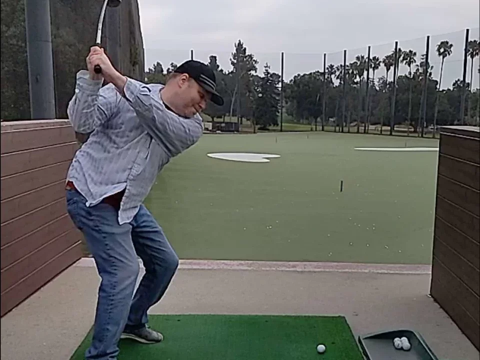 Tim at the driving range May 2022